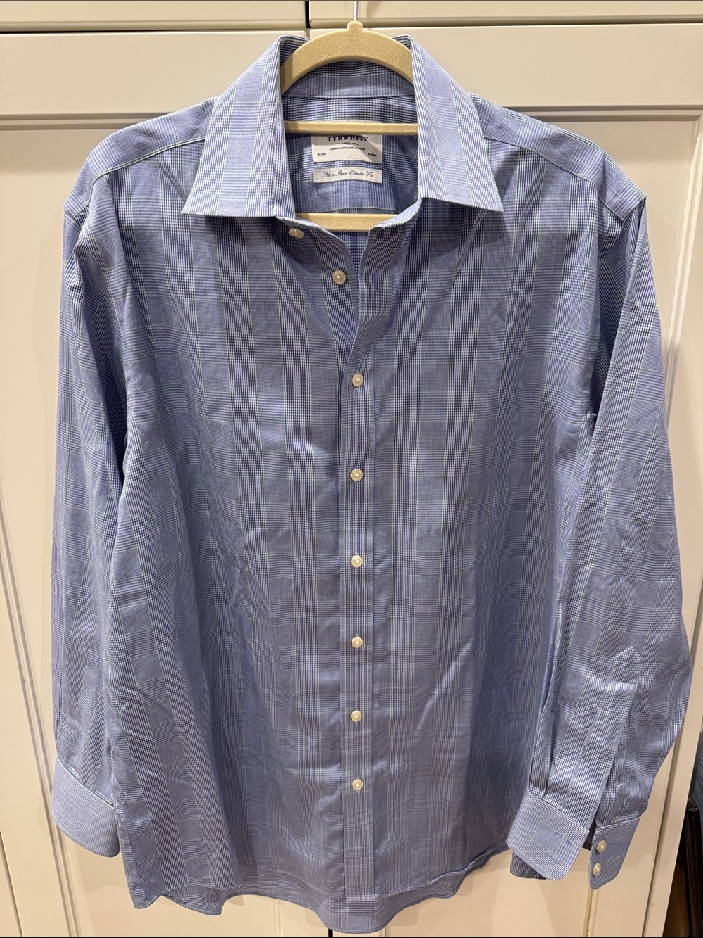 Charles Tyrwhitt Light Blue Windowpane Dress Shirt